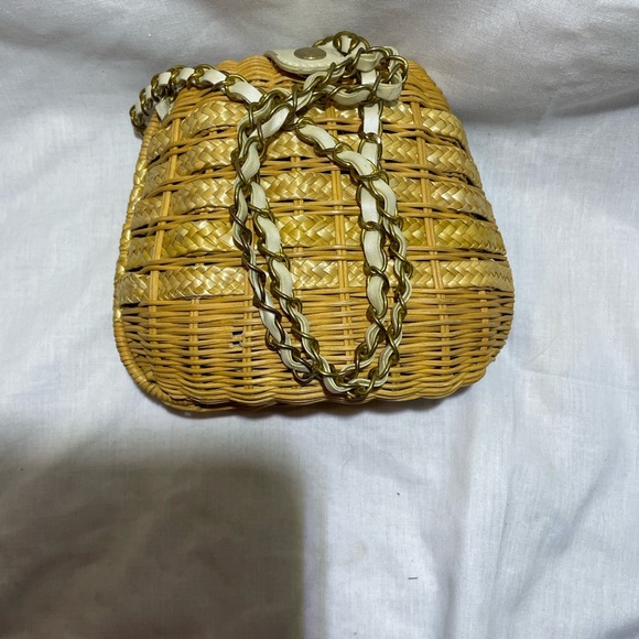 Vintage Wicker Crossbody Purse Coastal Cowgirl Boho Summer Basket Bag - Picture 14 of 15